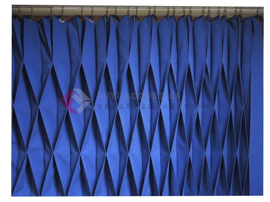 Permanent flame retardant fiber acoustic curtain